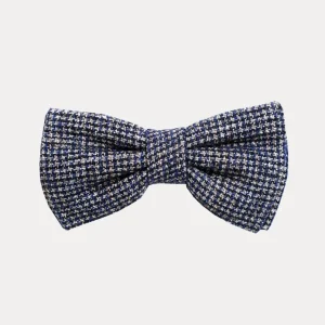 Papillon fantasia blu lino/seta