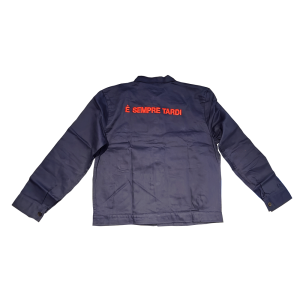 Giubbino cotone con ricamo È SEMPRE TARDI