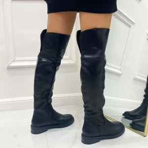 Chicago - Stivale Donna Alto Casual Comodo Nero