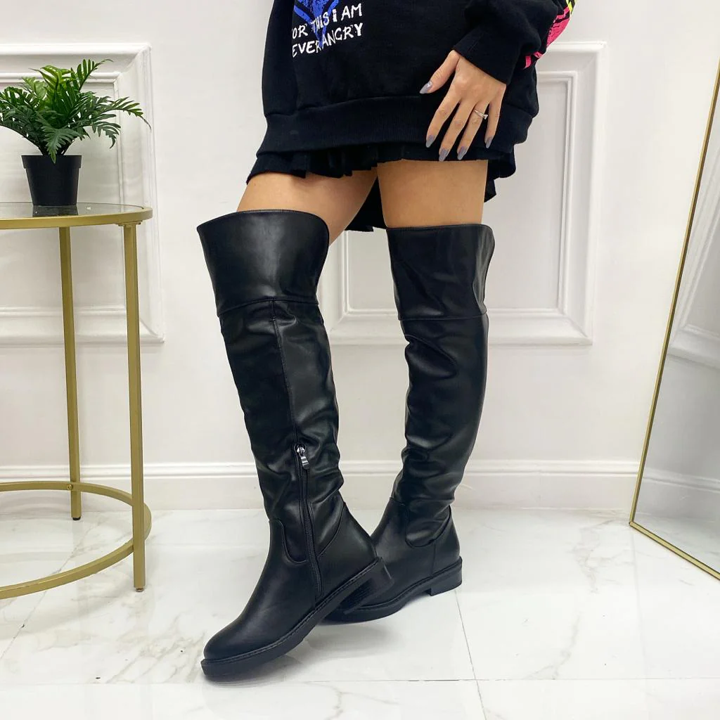 Chicago - Stivale Donna Alto Casual Comodo Nero - immagine 3