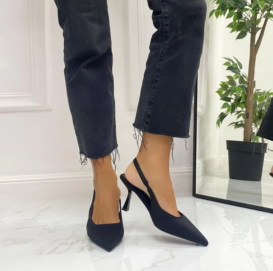 Shinta - Décolleté Donna Tacco Spillo Punta Nero - immagine 3