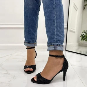 Diamond - Décolleté Donna Tacco A Spillo Punta Strass Elegante Nero