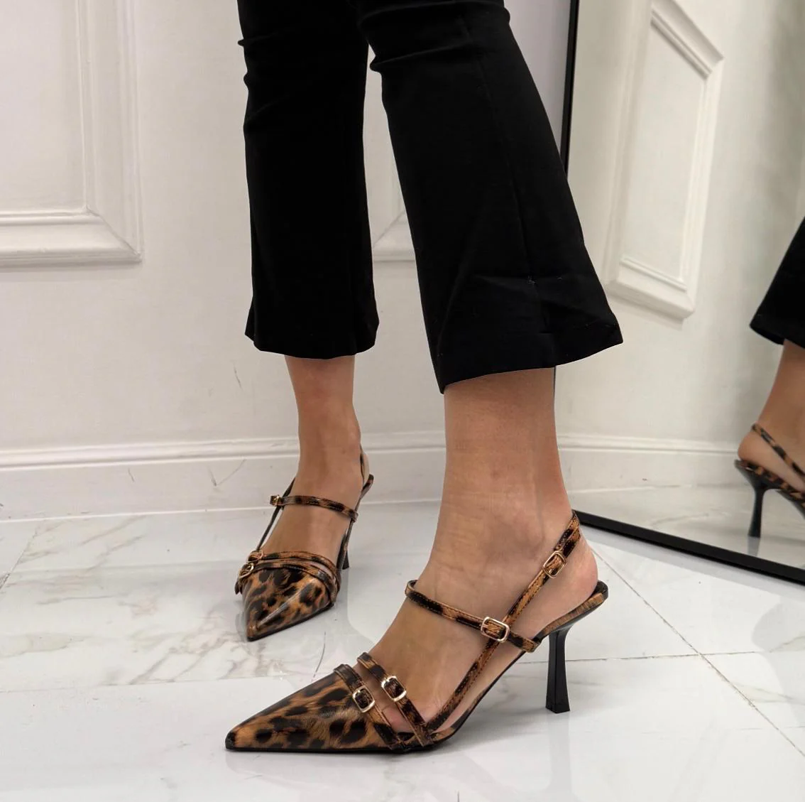 Sveva - Décolleté Donna Tacco Elegante Leopardato - immagine 4