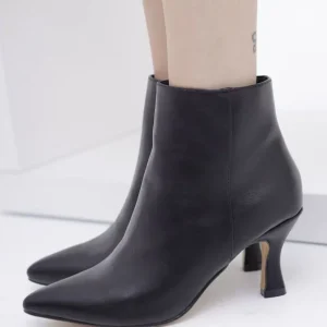 Amelie - Stivaletti Donna Tacco Basso Punta Nero