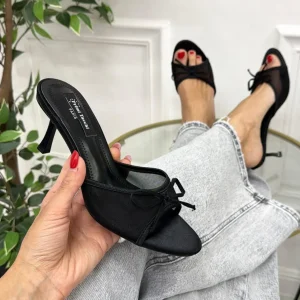 Trasy - Sandalo Donna Scarpa Tacco Punta Nero