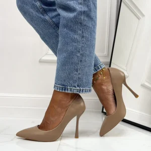 Melody - Décolleté Donna Tacco Spillo Punta Khaki