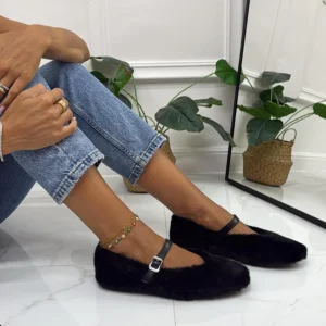 Isabella - Scarpa Donna Ballerina Punta Nero