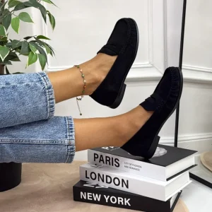 Alessia - Mocassino Donna Scarpa Casual Nero
