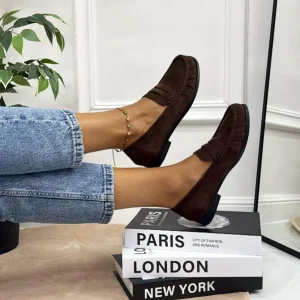 Alessia - Mocassino Donna Scarpa Casual Marrone