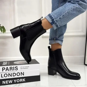 Lexia - Stivaletto Donna Scarpa Punta Casual Comodo Nero