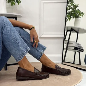 Katrine - Mocassino Donna Scarpa Casual Elegante Marrone