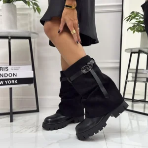 Benny - Stivale Donna Anfibio Alto Nero