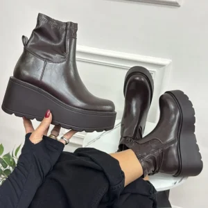 Lorena - Stivaletti Bassi Casual Comodo Marrone