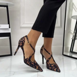 Carys - Décolleté Donna Tacco Punta Elegante Leopardato