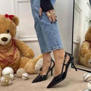 Yarael - Décolleté a Punta con Cinturino alla Caviglia Nero