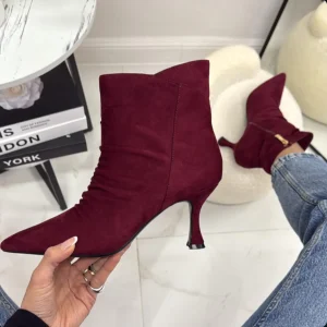 Aveline - Stivaletti Donna Tacco Basso Punta Bordeaux