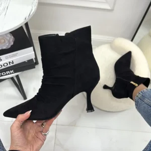 Aveline - Stivaletti Donna Tacco Basso Punta Nero