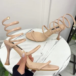 Ester - Sandalo Donna Scarpa Tacco Spillo Punta Nude