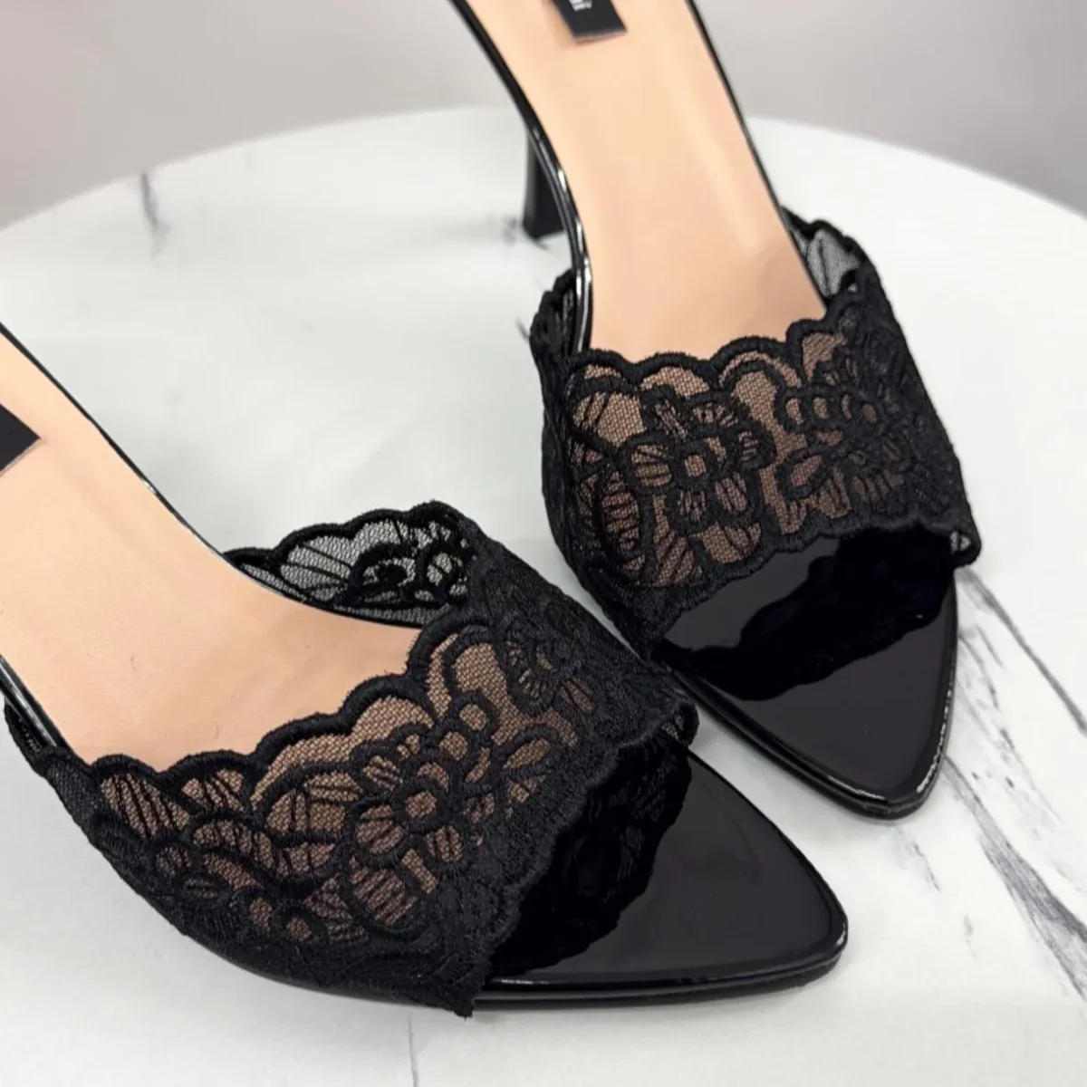 Florya - Sandali Donna Scarpa Tacco Comodo Nero - immagine 3