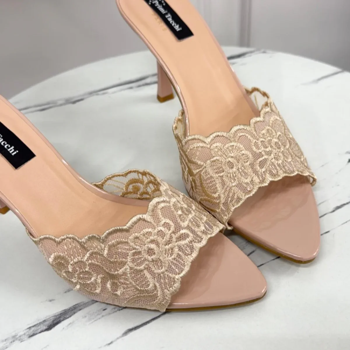 Florya - Sandali Donna Scarpa Tacco Comodo Nude - immagine 3