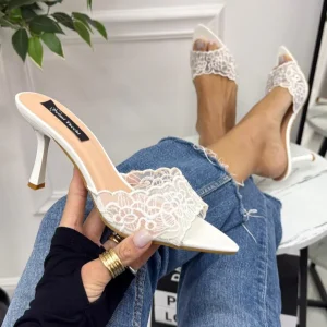 Florya - Sandali Donna Scarpa Tacco Comodo Bianco