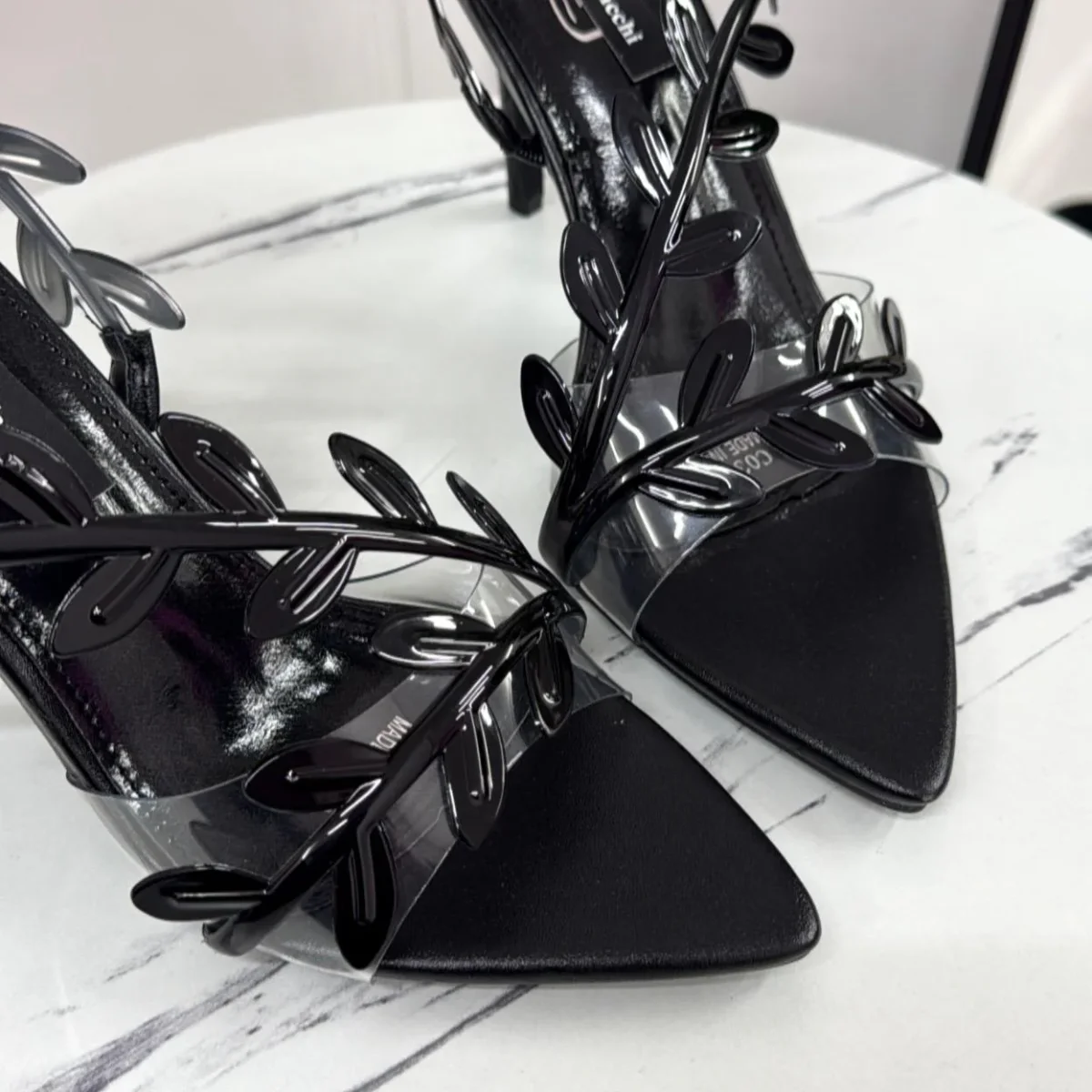 Athea - Sandalo Donna Scarpa Tacco Punta Nero - immagine 3