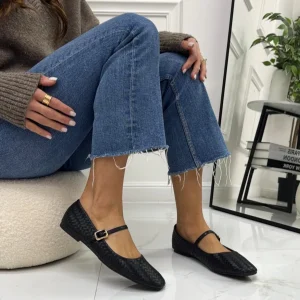 Beyoncé - Scarpe Donna Ballerine Cinturino Comode Nero