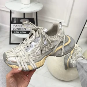 Balesy - Sneakers Donna Scarpe Ginnastica Lacci Casual Comodo Grigio