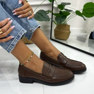 Lola - Mocassino Donna Scarpa Casual Elegante Marrone