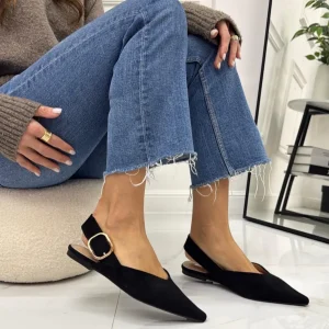 Sissy - Scarpe Donna Ballerine Cinturino Casual Nero