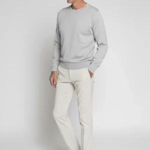 Maglia Girocollo in Lana Royal Merino Extra fine color polvere