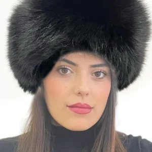 Colbacco in pelliccia di volpe nero