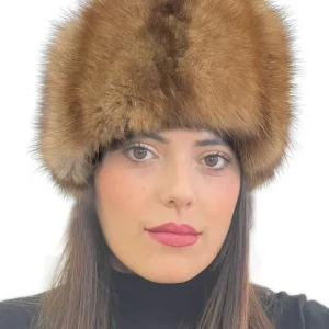 Colbacco in pelliccia di zibellino marrone