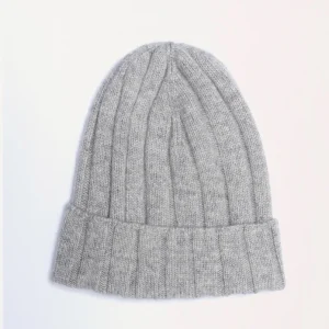 Berretto in Cashmere Grigio Chiaro