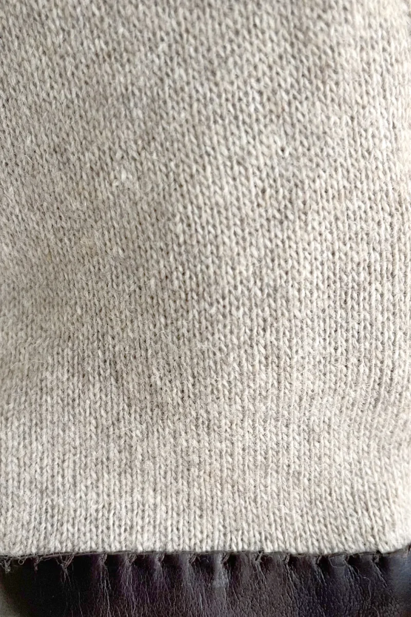 Guanto in vera pelle da uomo 3 stripes marrone foderato - immagine 4