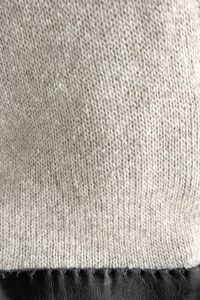 Guanto in vera pelle da uomo 3 stripes nero foderato - immagine 4