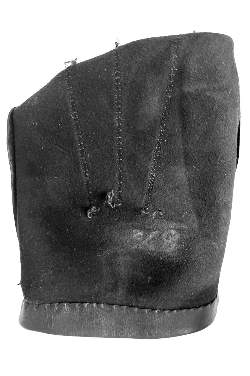 Guanto in vera pelle da uomo 3 stripes nero sfoderato - immagine 4