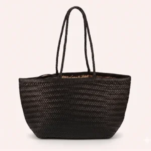 Tote Bag in Pelle Intrecciata a Mano