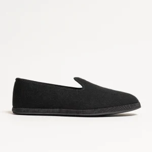 Pantofola Uomo in Cashmere Nero