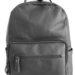 Zaino nero in pelle unisex