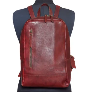 Zaino di Pelle Bordeaux